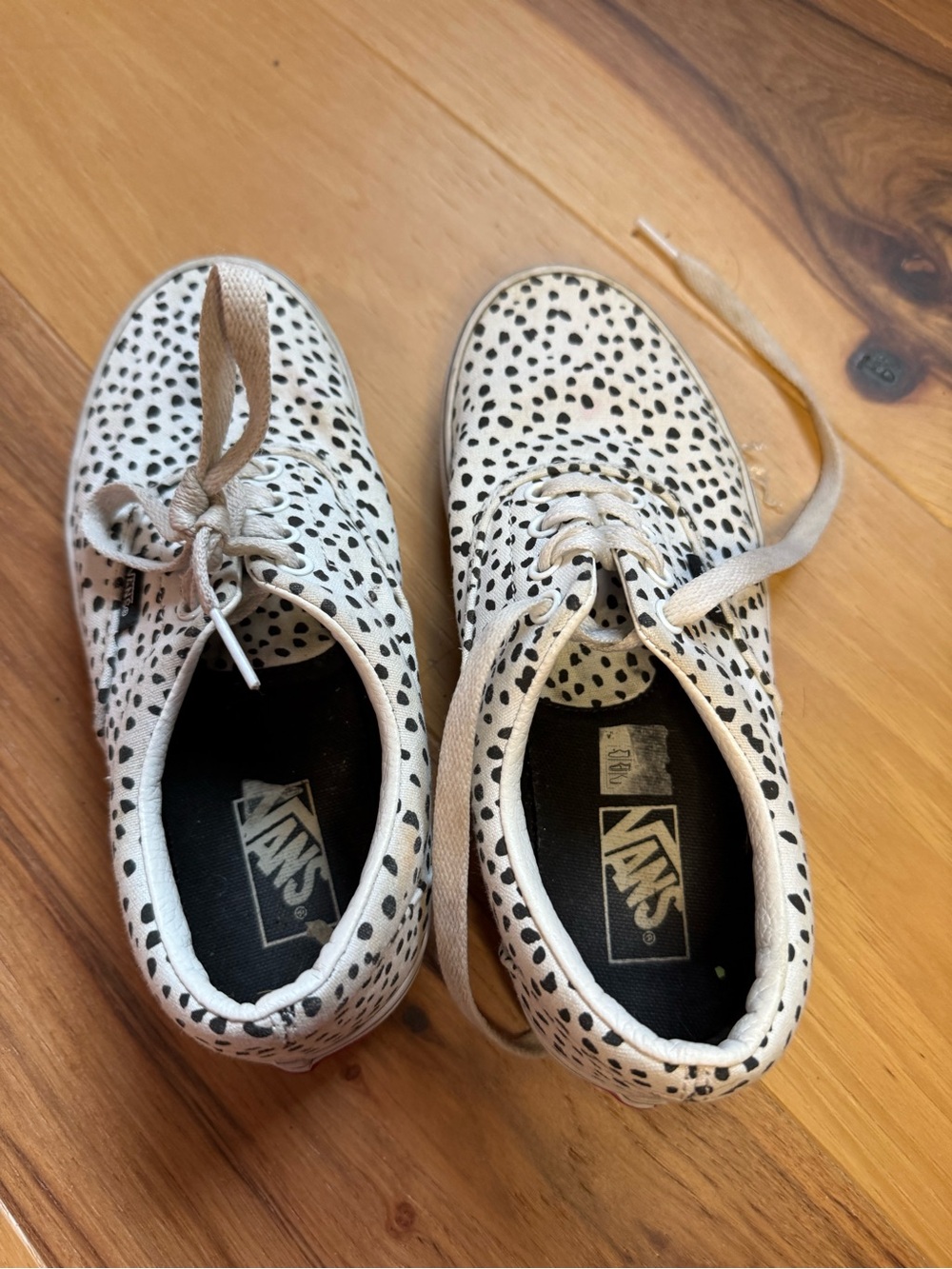 Vans Kids Sneakers Black White Dalmatian Print